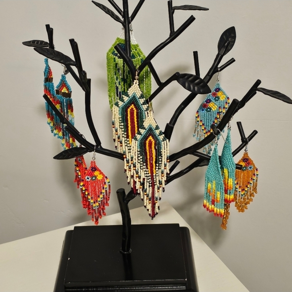 Tree of Bohemian Beaded Earrings